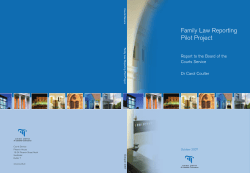 Family Law Reporting Pilot Project