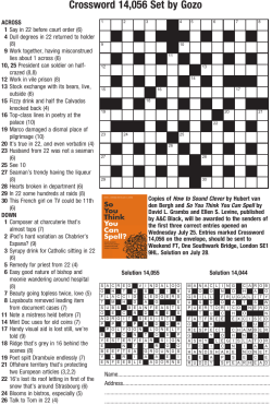 Crossword 14,056 Set by Gozo