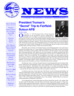 President Truman`s “Secret” Trip to Fairfield
