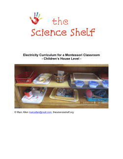 Table of Contents - Montessori Schools of Massachusetts