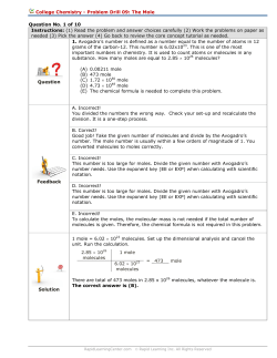 Problem Solving Drill - Rapid Learning Center