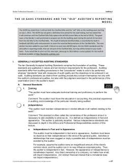The 10 GAAS STAndArdS And The - Becker Professional Education