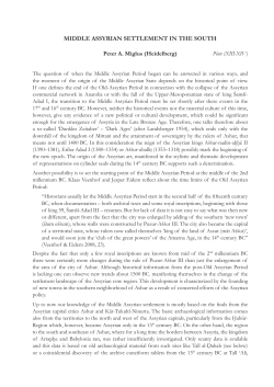 middle assyrian settlement in the south