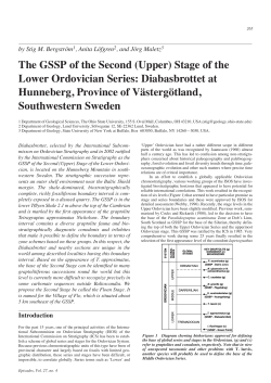 Bergström, S. M., Löfgren, A., and Maletz, J., 2004. The GSSP of the