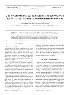 Cell volume to cell carbon conversion factors for a