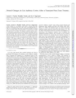 Neural Changes in Cat Auditory Cortex After a Transient Pure