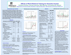 Effects of Word Retrieval Training for Semantic Anomia