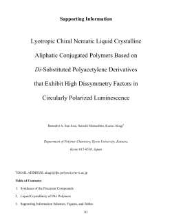 Lyotropic Chiral Nematic Liquid Crystalline Aliphatic Conjugated