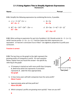 2.1.5 Using Algebra Tiles to Simplify Algebraic Expressions