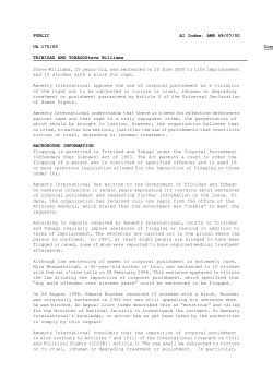 PUBLIC AI Index: AMR 49/07/00 UA 175/00 Corporal Pun