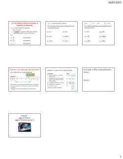 1.2 B Decimals and fractions