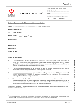 Advance Directive Form
