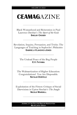 2014 CEAMAGazine - University of Maryland Eastern Shore