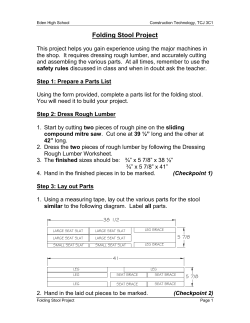 Folding Stool Project