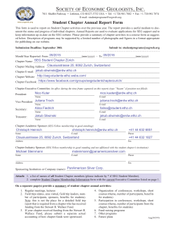 Student Chapter Annual Report Form