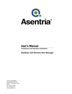 SiteBoss 410 UserManual 3.11 STD