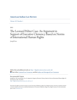 The Leonard Peltier Case: An Argument in Support of Executive