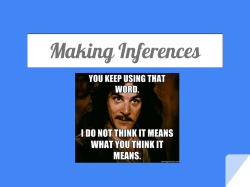 Making Inferences - Mrs. Rea`s Class