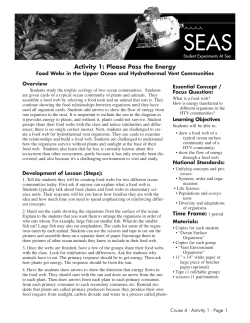 Activity 1: Please Pass the Energy