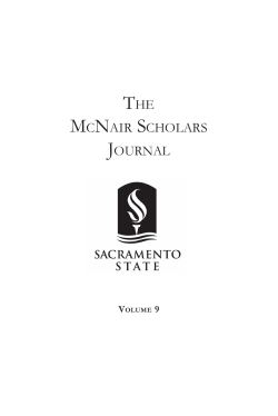 the mcnair scholars journal