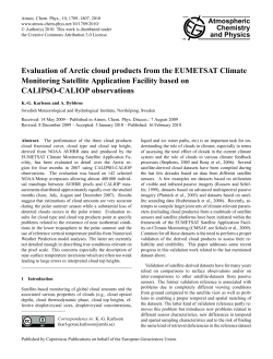 Evaluation of Arctic cloud products from the EUMETSAT Climate