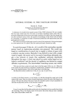 Optimal systems: II. The vascular system