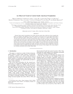 An Observed Trend in Central South American