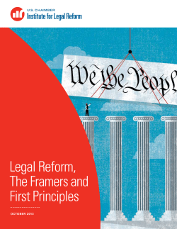 Legal Reform, The Framers and First Principles