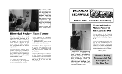 August 2004 - Cedarville Area Historical Society