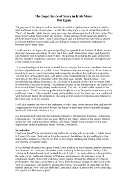 The Importance of Story in Irish Music (Download PDF)