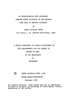 An investigation into attitudes towards water pollution in the