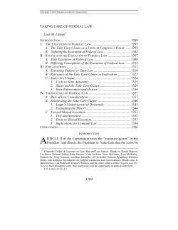 Taking Care of Federal Law