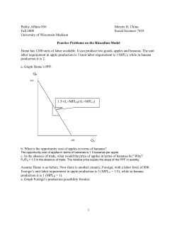 Practice Problems on the Ricardian Model
