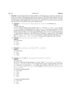 CpSc 421 Homework 6 Solutions 1. (50 points) For each language