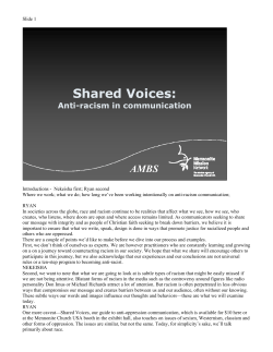 Shared Voices: Communicating in Anti-racist Ways