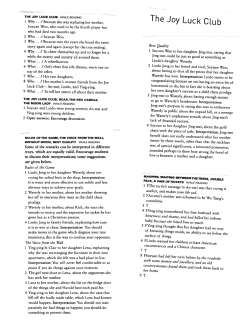 Summary and Characters