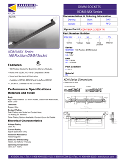 KDM168X Series 168 Position DIMM Socket