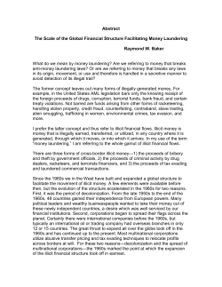Abstract The Scale of the Global Financial Structure Facilitating