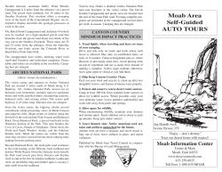 Moab Area Self-Guided AUTO TOURS
