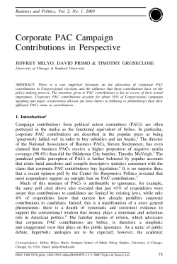 Corporate PAC Campaign Contributions in Perspective