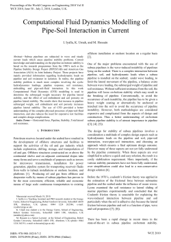 Computational Fluid Dynamics Modelling of Pipe-Soil