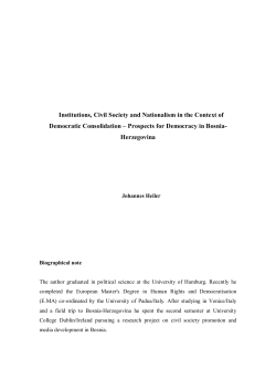 Institutions, Civil Society and Nationalism in the Context of