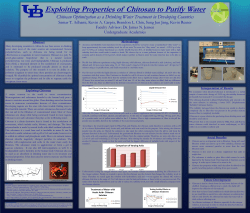 Chitosan Optimization as a Drinking Water Treatment in Developing