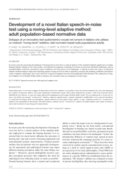 FULL TEXT - Acta Otorhinolaryngologica Italica