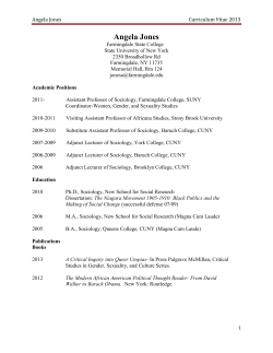 Angela Jones Curricul - Farmingdale State College