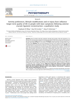 - Journal of Physiotherapy