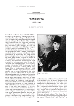 franz kafka (1883-1924) - Acta Otorhinolaryngologica Italica