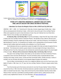co food city creates arizona`s largest bag of chips and jar of salsa for