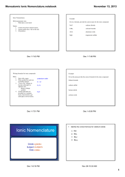 Monoatomic Ionic Nomenclature.notebook
