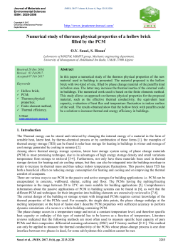 Numerical study of thermos physical properties of a hollow brick
